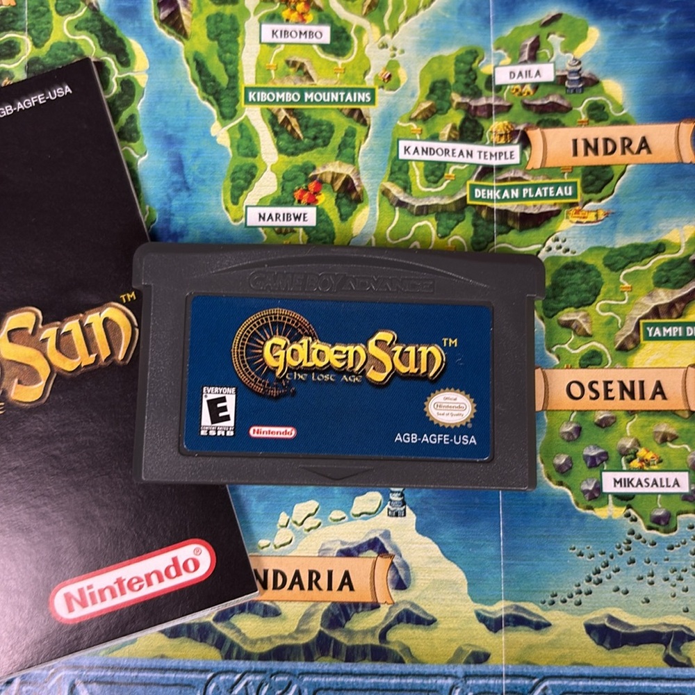 Nintendo GBA Golden Sun THE LOST AGE Game Boy Advance with Map and Manual